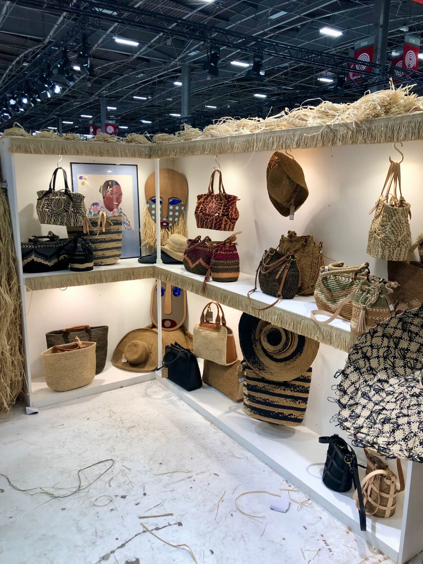 Fashion collection presented in a showroom