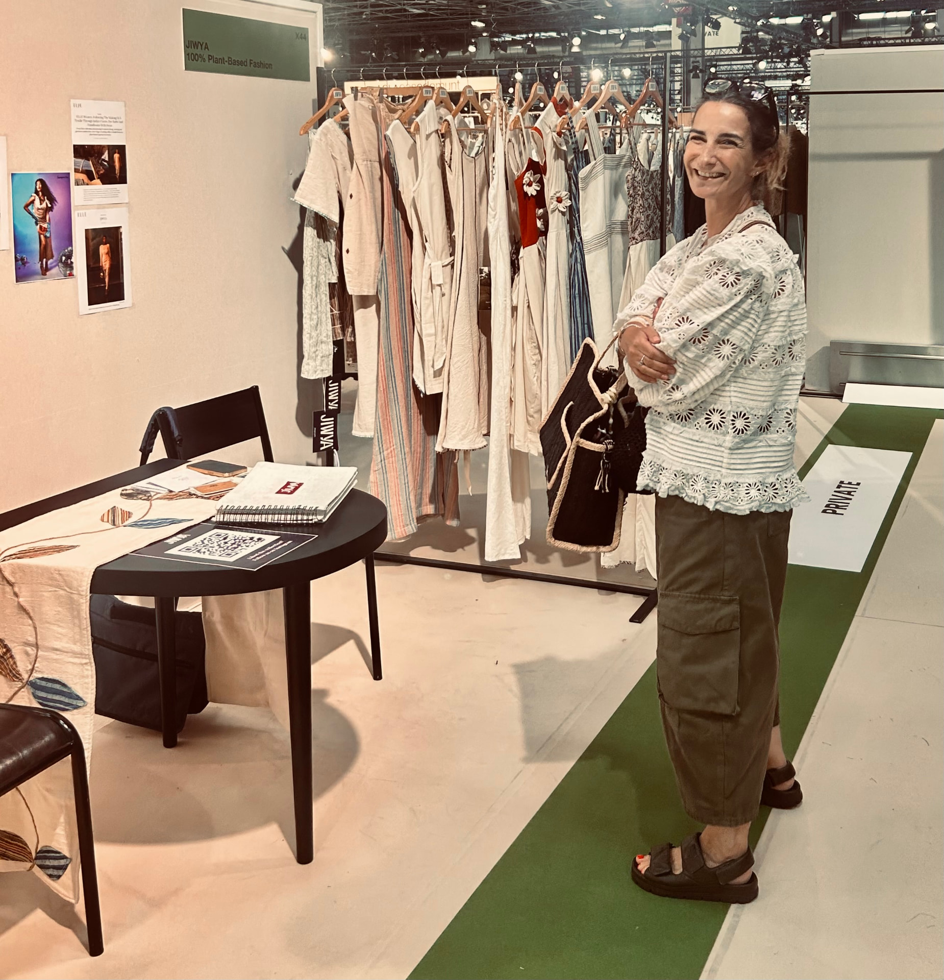 Myriam Sans-Arcidet in a fashion brand environment